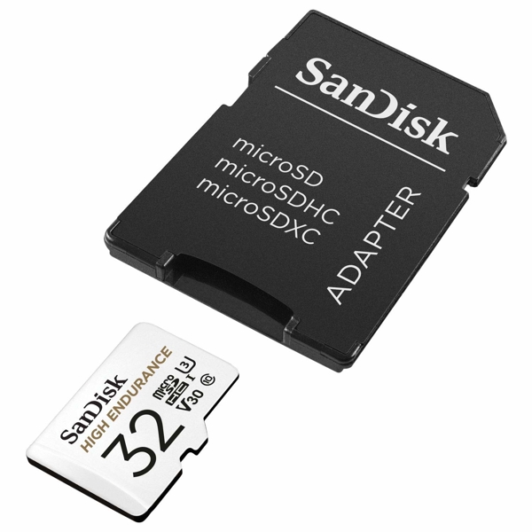 მეხსიერების ბარათი SanDisk 32GB High Endurance microSDHC Card with Adapter