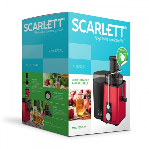 წვენსაწური SCARLETT SC-JE50S49 Juice extractor Red