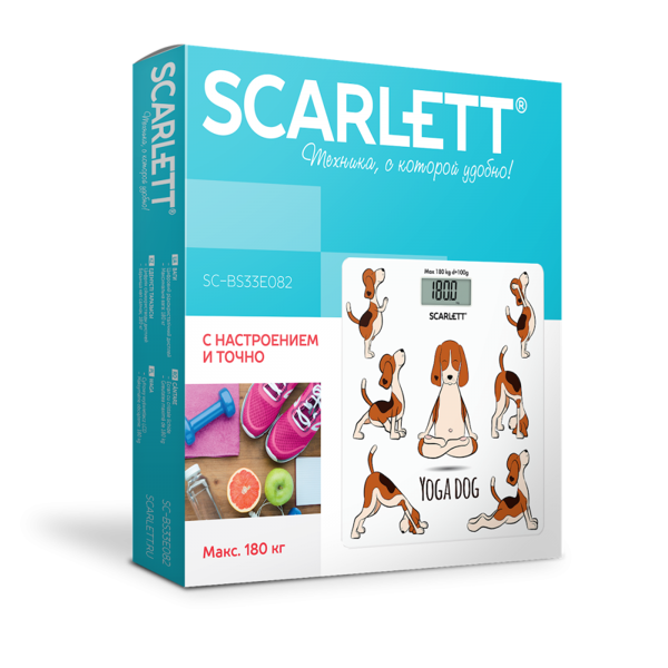 იატაკის სასწორი SCARLETT SC-BS33E082 Floor Scales (Yoga dog)