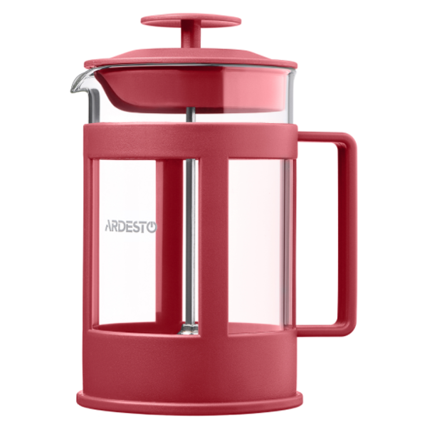 ჩაიდანი ARDESTO AR1008RF French press Fresh, 800 ml, red, plastic, glass