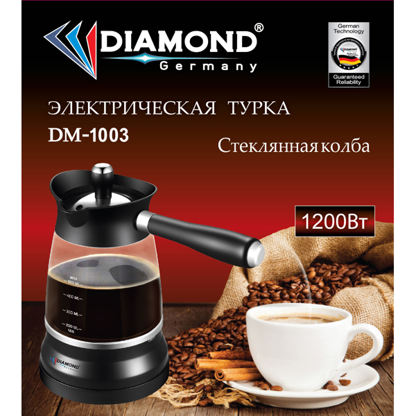 ელექტრო ჯეზვე Diamond DM-1003