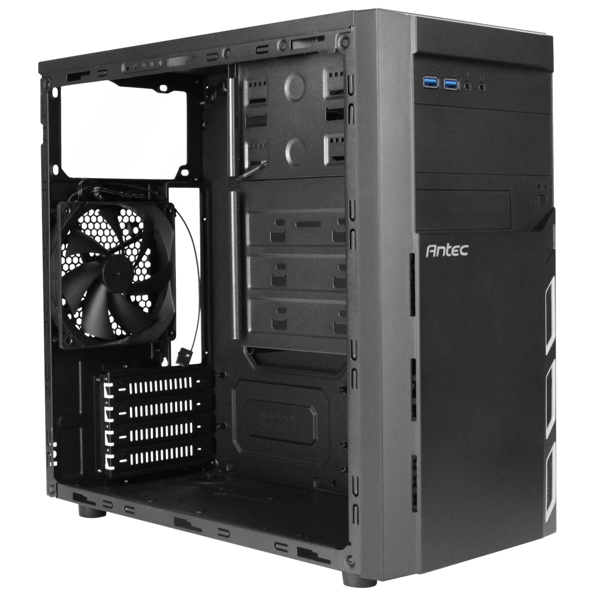 ქეისი Antec VSK3000 Elite-U3 micro-ATX Mini Tower Case, without PSU Black