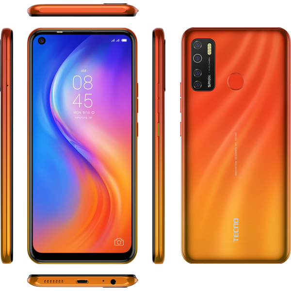 მობილური ტელეფონი TECNO Spark 5 Pro (KD7) 4GB, 64GB Dual SIM Spark Orange