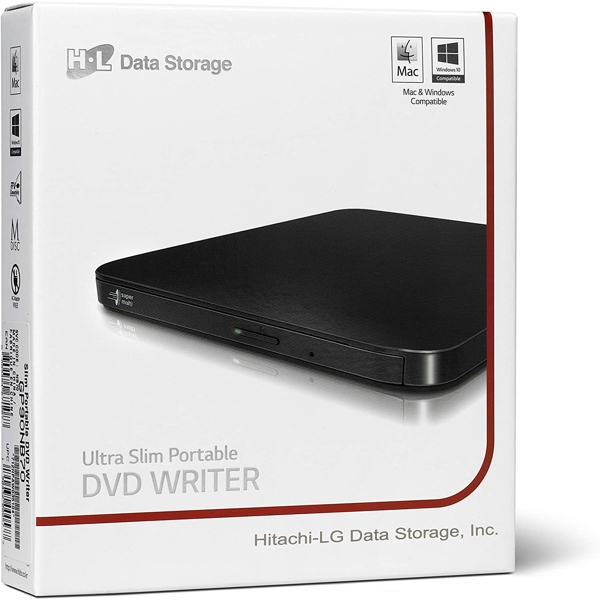 დისკის წამკითხველი Hitachi-LG GP90NB70 DVD-R/RW USB2.0 EXT Ret Ultra Slim Black