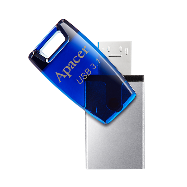 USB ფლეშ მეხსიერება Apacer 32GB USB 3.1 microUSB OTG AH179 Blue