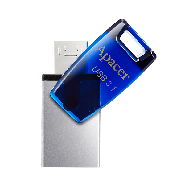 USB ფლეშ მეხსიერება Apacer 32GB USB 3.1 microUSB OTG AH179 Blue