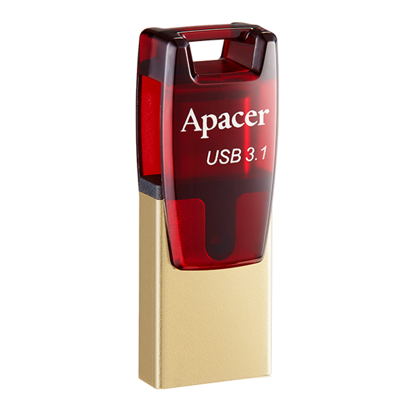 USB ფლეშ მეხსიერება Apacer 32GB USB 3.1 Type-C Dual AH180 Red