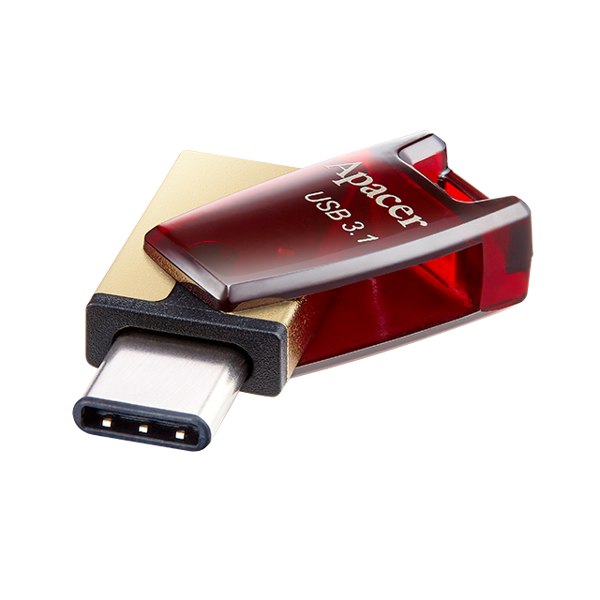 USB ფლეშ მეხსიერება Apacer 32GB USB 3.1 Type-C Dual AH180 Red