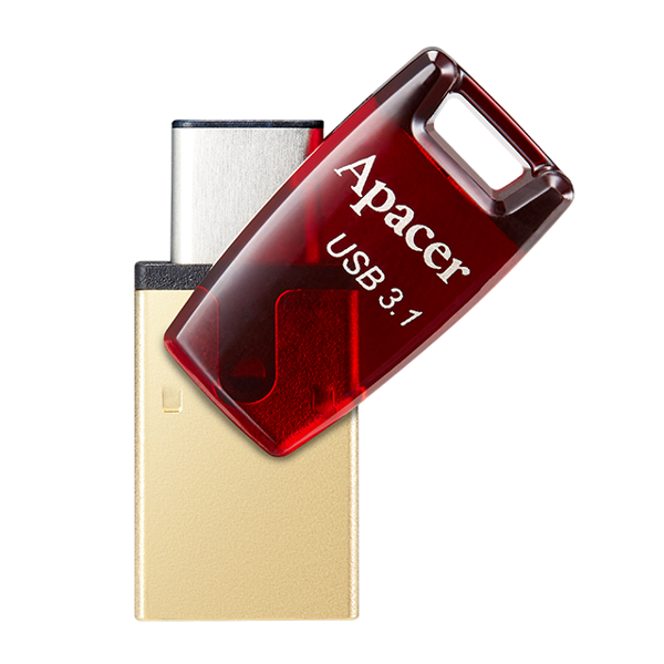 USB ფლეშ მეხსიერება Apacer 64GB USB 3.1 Type-C Dual AH180 Red