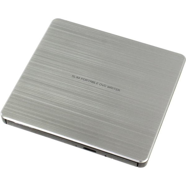 დისკის წამკითხველი Hitachi-LG GP60NS60 DVD-R/RW USB2.0 EXT Ret Ultra Slim Silver