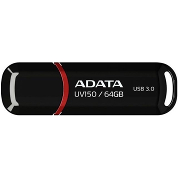 USB ფლეშ მეხსიერება ADATA AUV150-64G-RBK UV150 64GB USB 3.2  Flash Drive Black