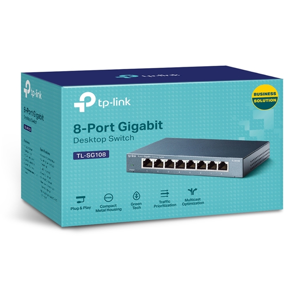 სვიჩი TL-SG108 TP-Link 8-Port Gigabit 10/100/1000Mbps Desktop Switch