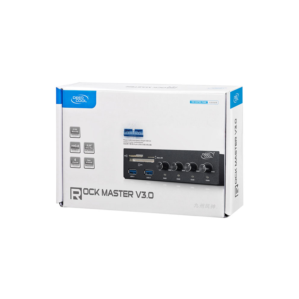 კომპიუტერის მაკომპლექტებელი ROCK MASTER V3.0 Deepcool Fan Control Panel Multi-functional Card Reader