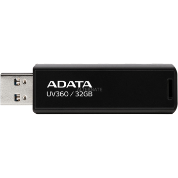 USB ფლეშ მეხსიერება ADATA AUV360-32G-RBK UV360-32GB-USB 3.2 RETAIL BLACK