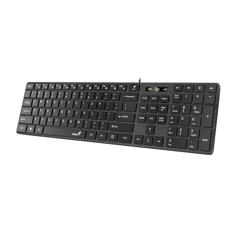 კლავიატურა SlimStar 126 Genius Slim Keyboard RU USB Black