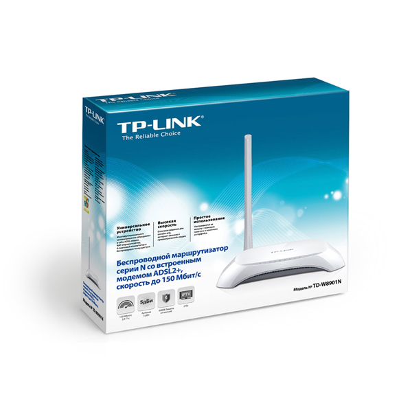 TD-W8901N TP-Link 4-port 150Mbps Wireless N ADSL2+ Modem Router