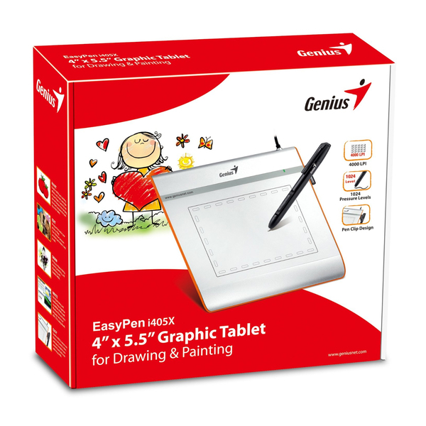 გრაფიკული კალამი Easypen i405X Genius Cordless 4" x 5" Pen Device