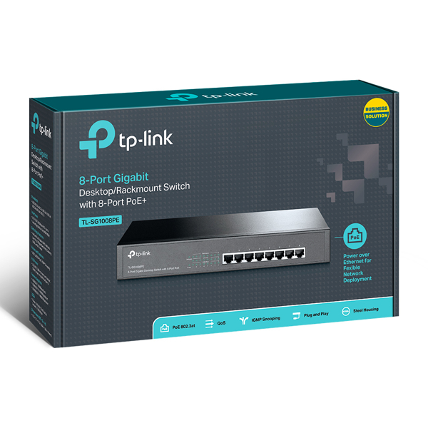 სვიჩი TL-SG1008P TP-Link 8-Port Gigabit Desktop Switch with 4-Port