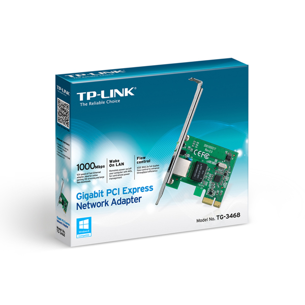 TG-3468 TP-Link 32-bit Gigabit PCIe Networks Adapter Realtek RTL8168B