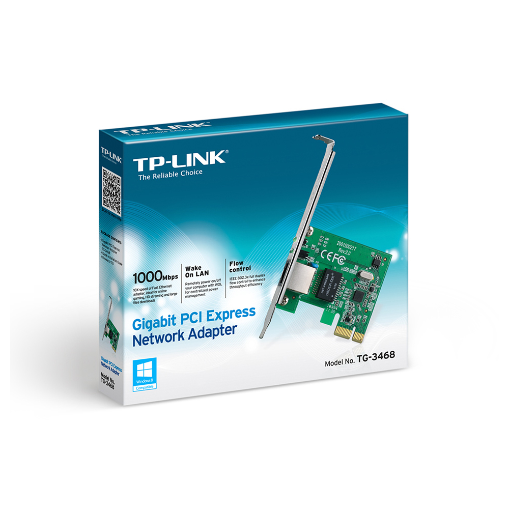 ადაპტერი TG-3468 TP-Link 32-bit Gigabit PCIe Networks Adapter Realtek RTL8168B