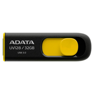 USB ფლეშ მეხსიერება AUV128-32G-RBY ADATA UV128 32GB Black+Yeloow