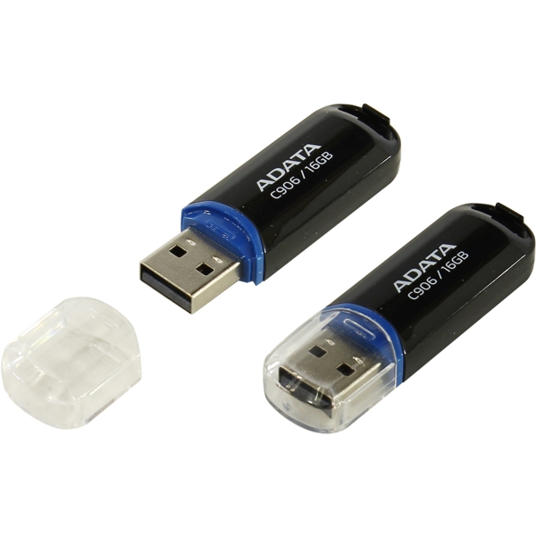 USB ფლეშ მეხსიერება AC906-16G-RBK ADATA Classic C906 16GB Black 2.0