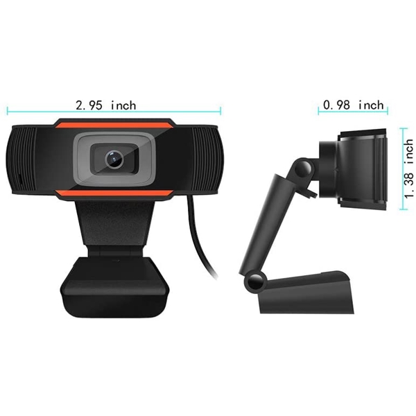 ვებკამერა Webcam for Computer 1280*720p USB 2.0+3.5mm port CABLE 1.2m