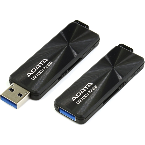 USB ფლეშ მეხსიერება AUE700-32G-CBK ADATA USB3.0 32GB BLACK