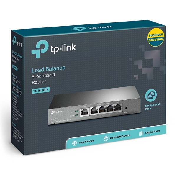 როუტერი TL-R470T+ TP-Link 5 port Muiti-Wan Router for Home and Net Cafe