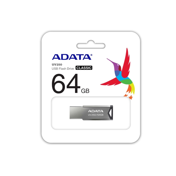 USB ფლეშ მეხსიერება AUV250-64G-RBK ADATA UV210-64GB-R64GB-RETAILBLACK usb 2.0