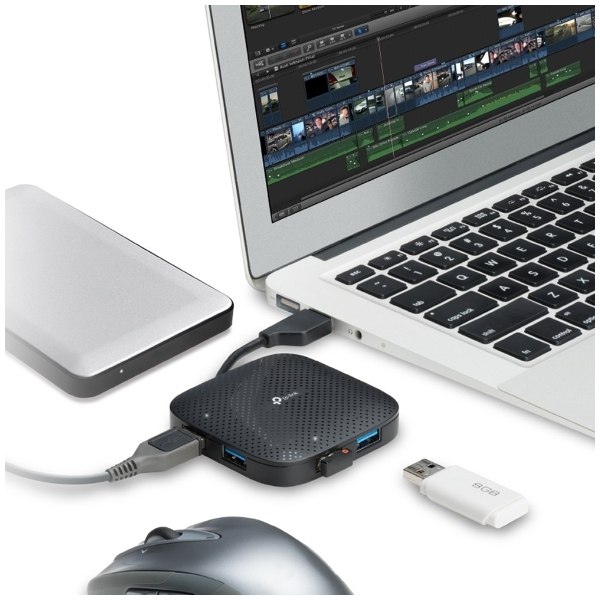 USB ჰაბი UH400 TP-Link USB 3.0 4-Port Portable Hub