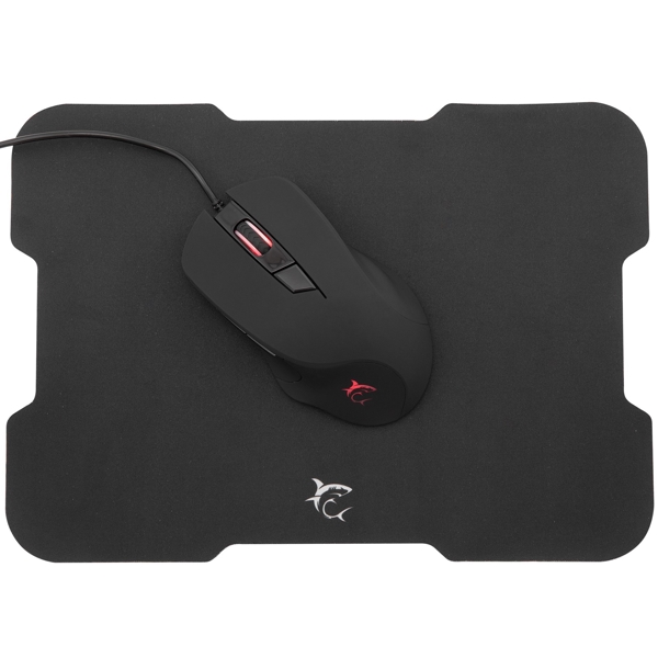 მაუსი + პადი White Shark GMP-1901 Gaming Mouse+Pad Black