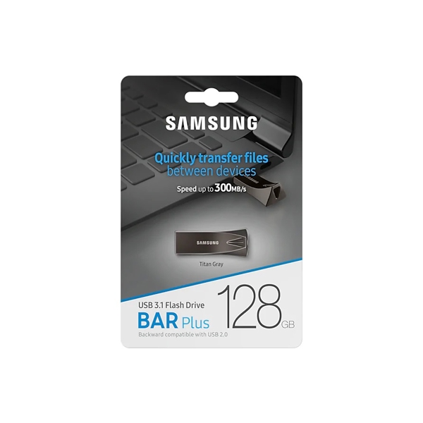 USB ფლეშ მეხსიერება SAMSUNG MUF-128BE4 128GB USB 3.1GEN 200MBS GRAY