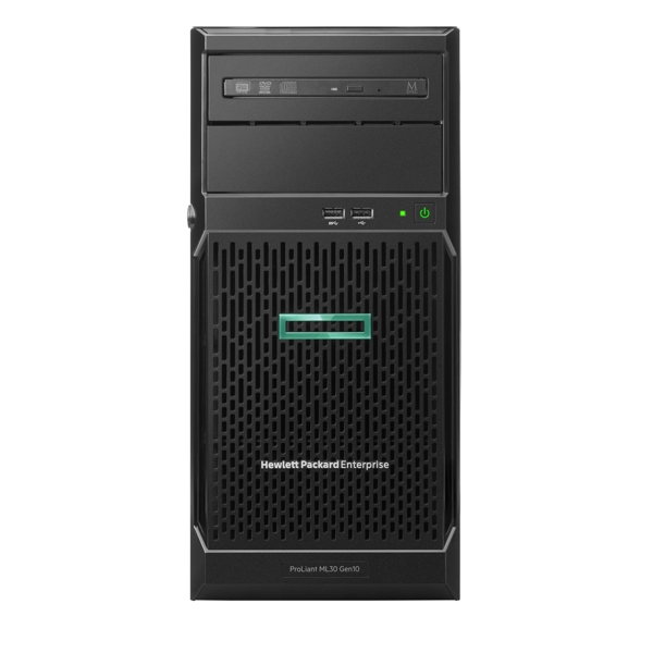 სერვერი HPE ProLiant ML30 Gen10 E-2124 3.3GHz 4-core, 8GB-U, S100i 4LFF NHP, 2-Port 1GbE, 350W PS