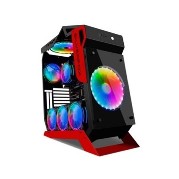 ქეისი Golden Field SilverFox T-MOON E-ATX Case Black, Red