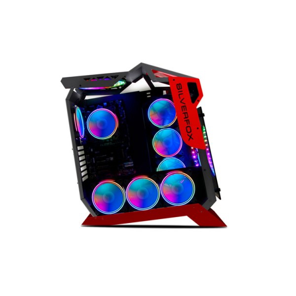 ქეისი Golden Field SilverFox T-MOON E-ATX Case Black, Red