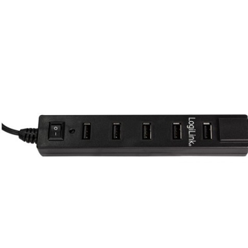 ადაპტერი LogiLink UA0124 USB 2.0 Hub, 7-Port with OnOff Switch