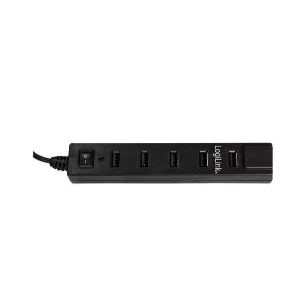 ადაპტერი LogiLink UA0124 USB 2.0 Hub, 7-Port with OnOff Switch