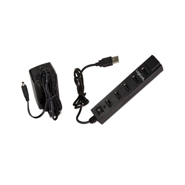 ადაპტერი LogiLink UA0124 USB 2.0 Hub, 7-Port with OnOff Switch