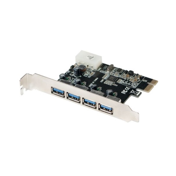 ადაპტერი Logilink PC0057A PCI-Express Card 4x USB 3.0 VIA chipset