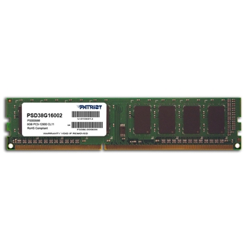 ოპერატიული მეხსიერება Patriot SL DDR3 8GB 1600MHZ - PSD38G16002