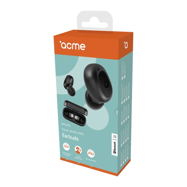 ყურსასმენი ACME BH420 True wireless inear headphones Black