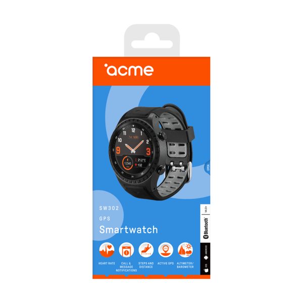 სმარტ საათი ACME SW302 GPS Smart Watch Black