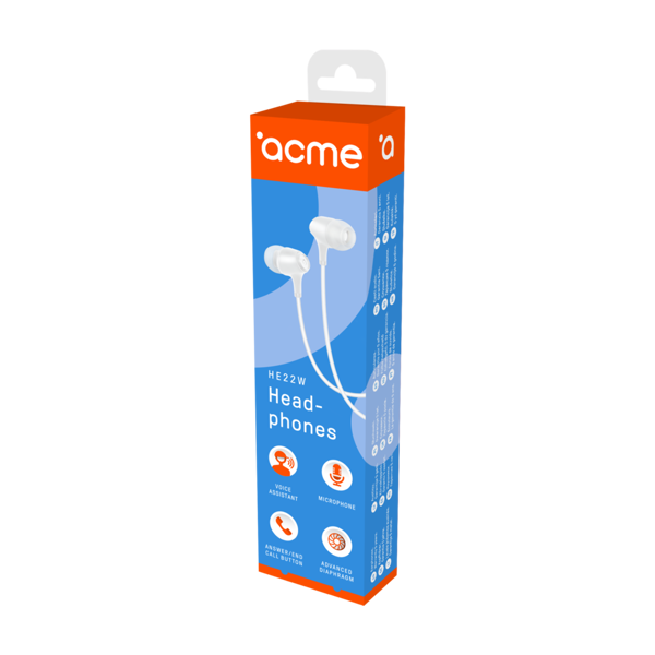 ყურსასმენი ACME HE22W Earphones With Mic White