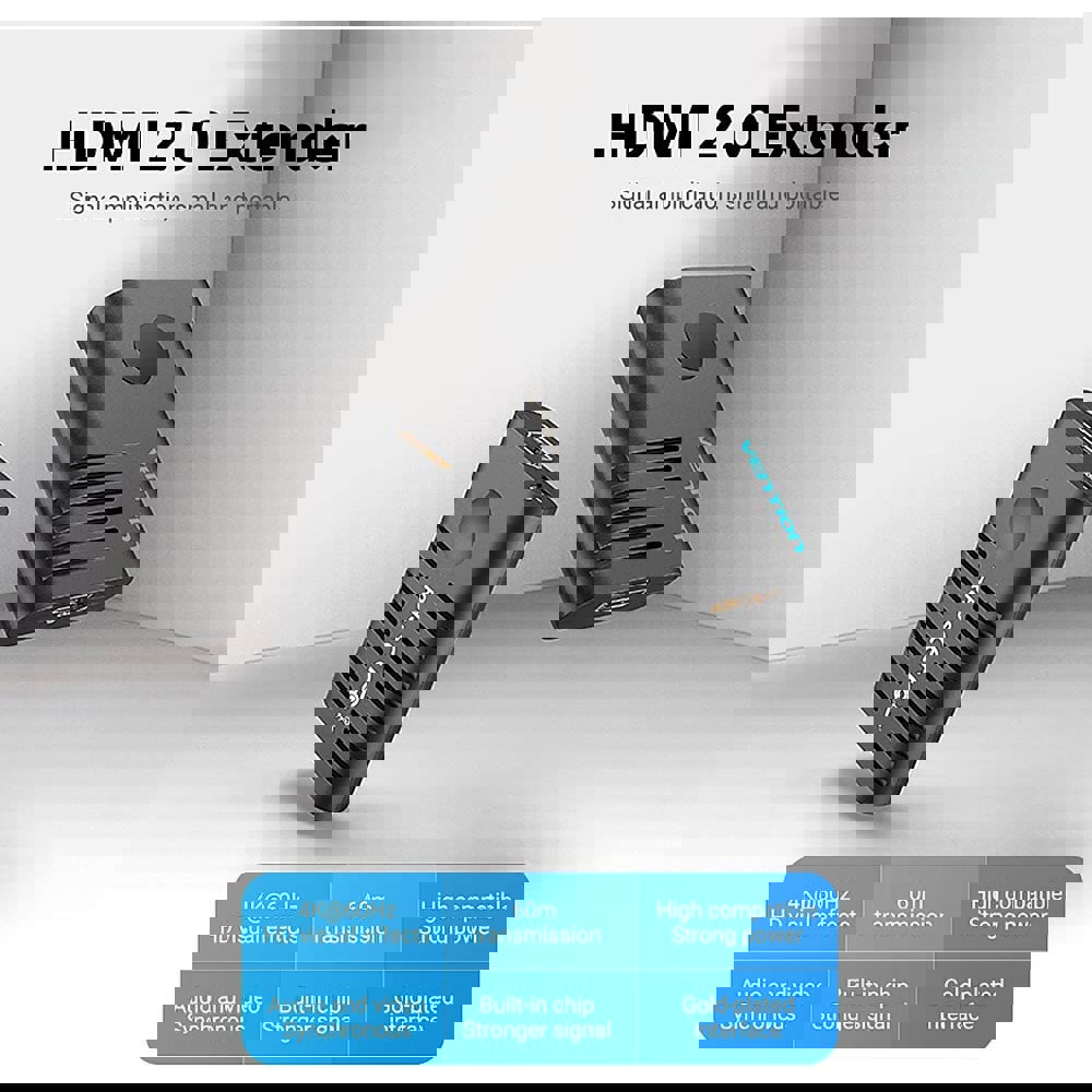 VENTION AIEB0 HDMI Female to Female Repeater Extender Black