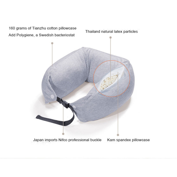 სამოგზაურო ბალიში Xiaomi 8H Travel U-Shaped Pillow YAJ4042RT Grey