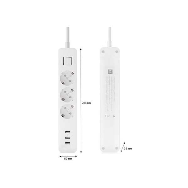 დენის დამაგრძელებელი Xiaomi Mi Power Strip NRB4030GL (XMCXB04QM) (3-outlet)