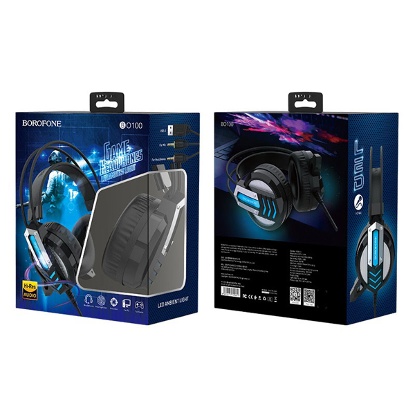 ყურსასმენი BOROFONE BO100 Fun gaming headphones black