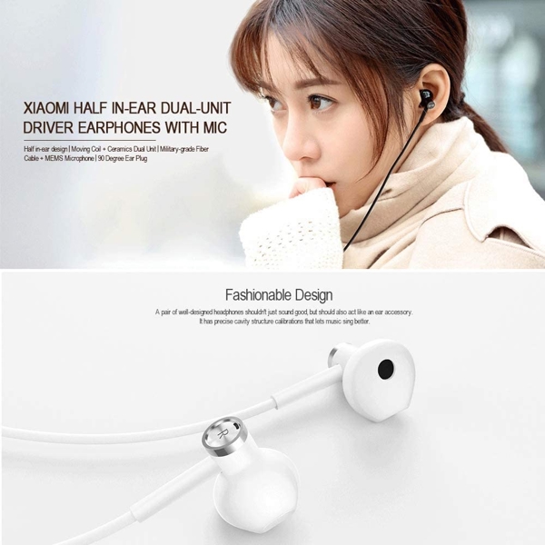 ყურსასმენი Xiaomi Mi Dual Driver Earphones ZBW4406TY (BRE01JY) White