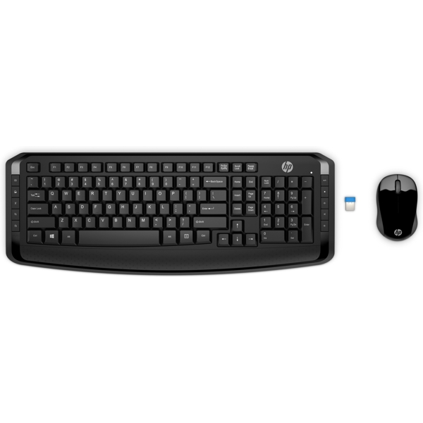 კლავიატურა+მაუსი HP Wireless Keyboard and Mouse 300 Black